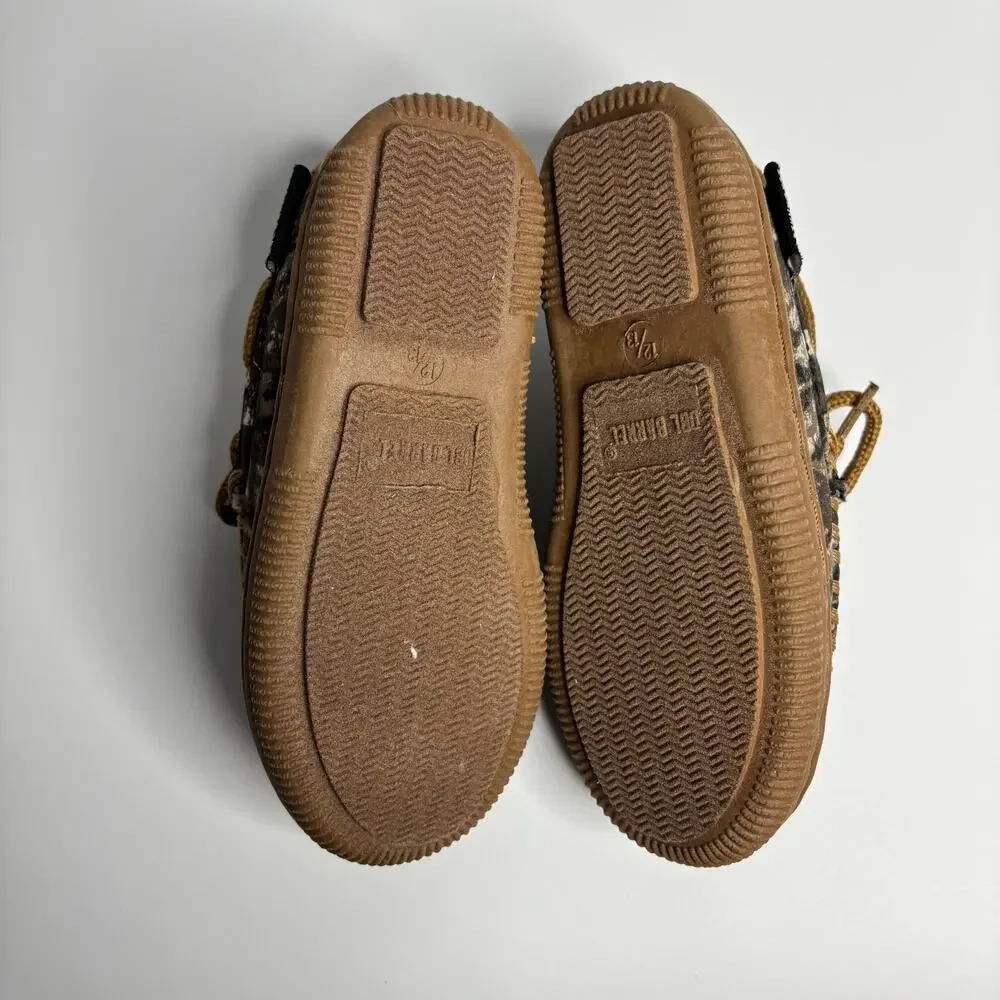 Double Barrel Kid’s Moccasin Slippers in Mossy Oak Camo/Tan